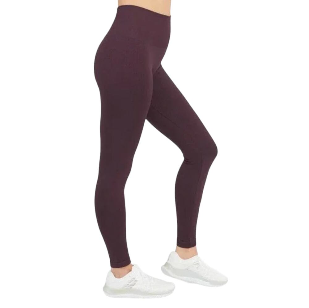 Spanx Burgundy Look At Me Now Seamless Leggings